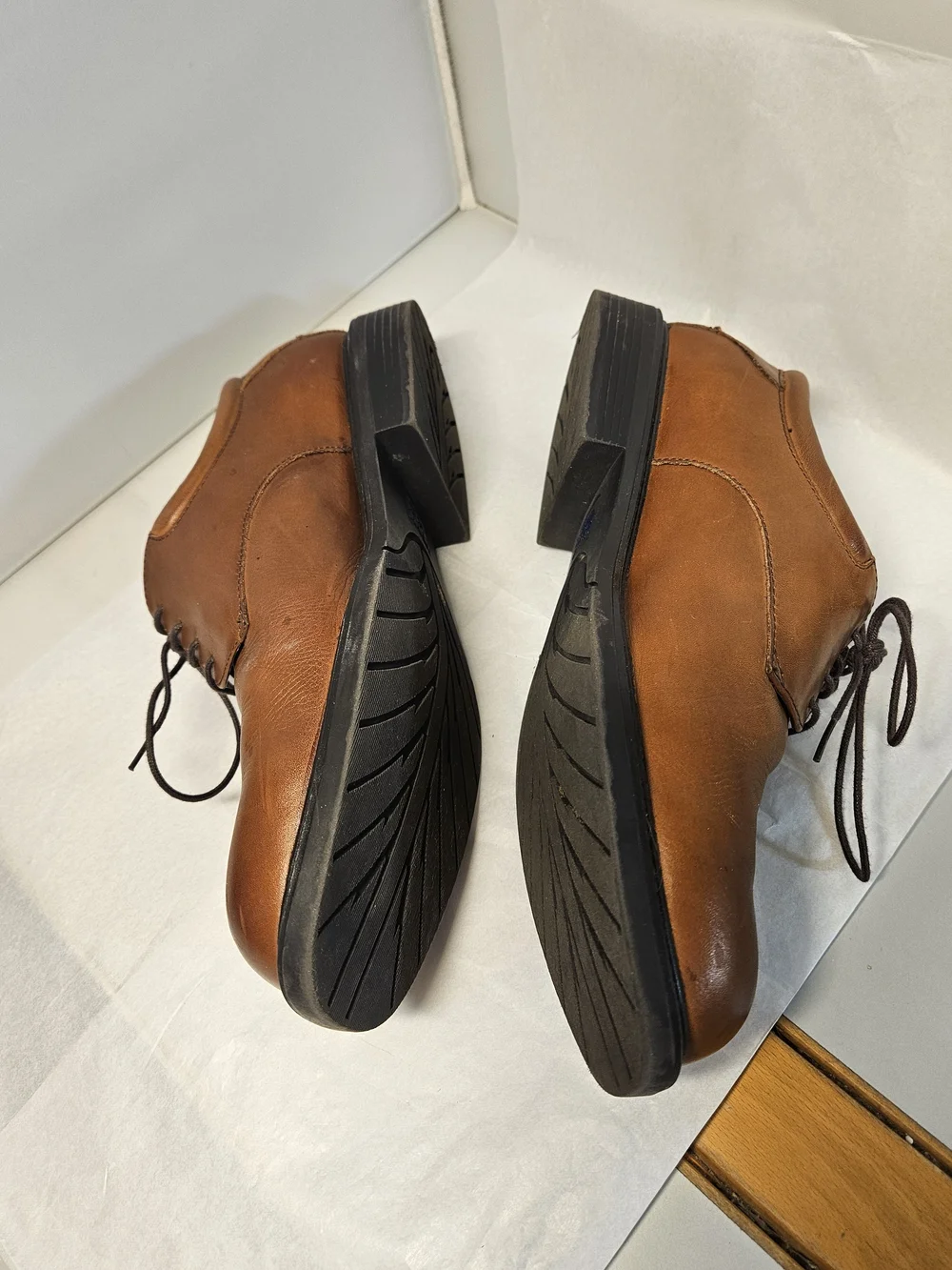 Men's Nunn Bush Maury Brown Leather Lace-Up Dress Shoes